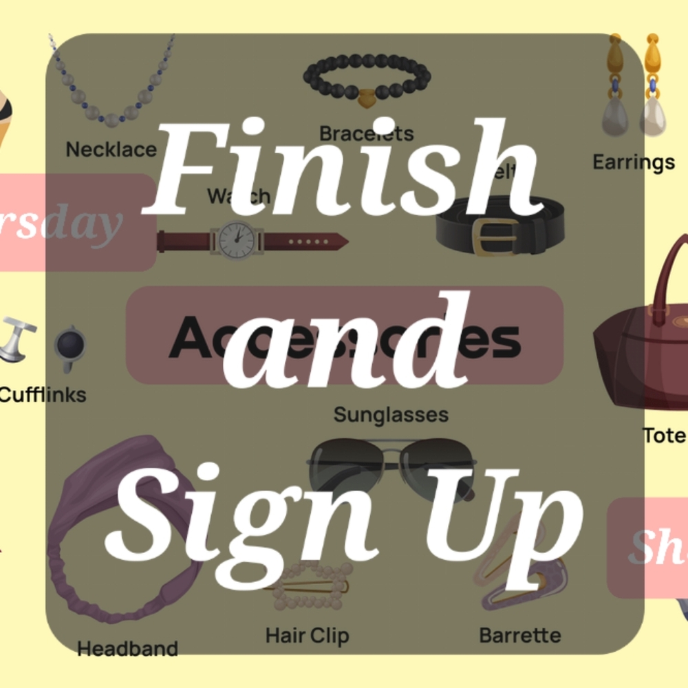 Finish Thur 4/23🧣Sign Up Thurs 4/30🧣ACCESSORIES SHARE🧣SHARE 10🧣
